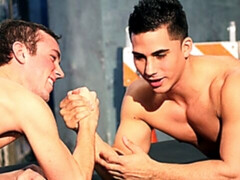 Vintage gay fucking session featuring Topher DiMaggio and Logan Drake