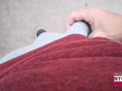 Public oral and caught!! Outdoor Bang-Out