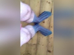 Grey vintage nylon socks