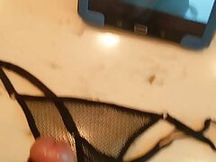 Cum Tribute Worn Lace Panties Playing Precum Cum #1