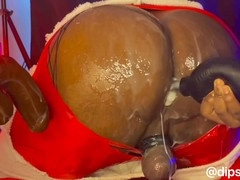 Tight black bottom gets anal creampie in bubble butt