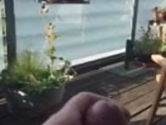 Jerking on balcony