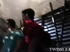 Twinks tease dude and make him join masturbation session