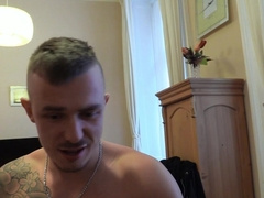 Flaming Czech lover reverse rides the dick like he's a pro