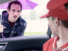 lad loves every inch of stepdaddys large raw cock