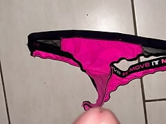With a friend&#39;s thong
