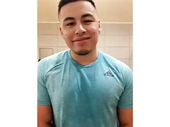 Latin gay showing his ass at public bath