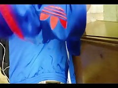 Wank and cum on Adidas Firebird