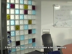 Bareback Spit Roasting - Office Sex