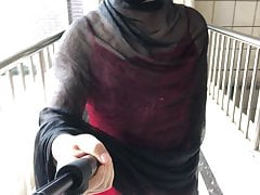 Masturbating on Stairs