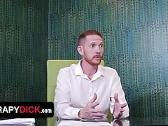 Perv Doctor Brody Kayman Whips Out His Massive Cock And Lets Two Twink Boys Suck Him - Therapy Dick