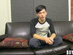 adorable Ryker Madison strokes after being interviewed
