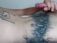 Young Latino boy masturbates and cums in droves