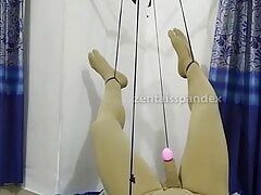 Zentai penis rope Bondage