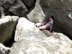 Straight fucking gay in exhib common beach