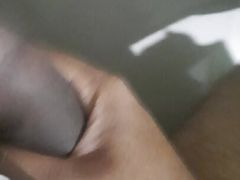 Big black dick delicious cum on bed