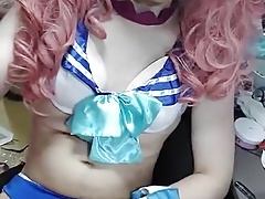 Asian cosplay CD wank