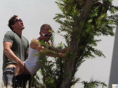 Parking lot pounding with nasty gay hottie Tory Mason