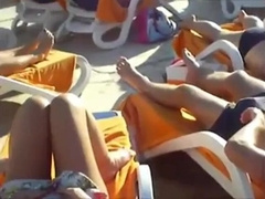 Daddies' Big Cocks Bulging in the Pool