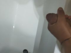 Cum in bathtub