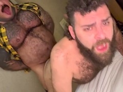 Hairy, masked cocksucker, hairy muscle bear