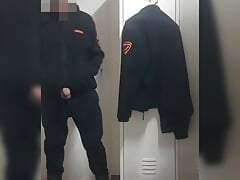 Security Guard , cum at work locker room