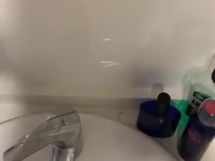 Italian lad spunks with his ample dinky before showering