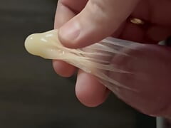 Injected into a condom for the second time