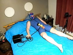 Rubber Pup cums with Venus