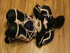 Bounded biker - 6 - hogtied
