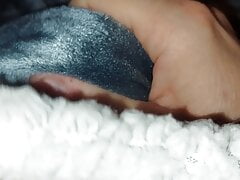 Jerking off under my blanket and great cumshot