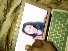 Cum tribute on hot Indian sister big booty and tits