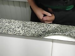 Sargeant ejaculation in the bathroom silk