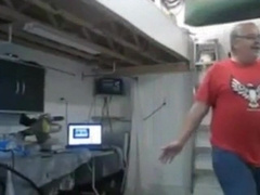 Dancing Parent Grizzly Showcases His Meaty Manmeat on Web cam