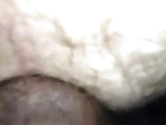 Slopping on daddies hairy hole
