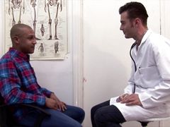Drew Brody and Justin Harris fuck each other in doctors lab