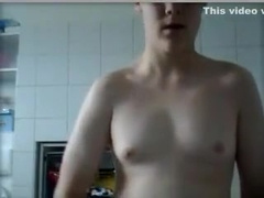 Danish Chubby Cums In Kitchen