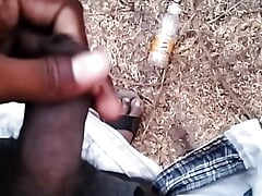 Jungle outdoor cum Desi boys big dick