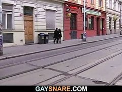 He gets snared for first time gay sex experience