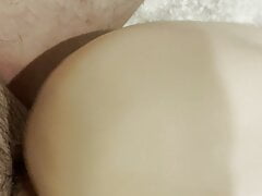 Masturbating with my penis balls deep in a fake butthole sex