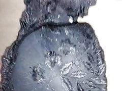 Cum on Black Floral Bra 8DD HD
