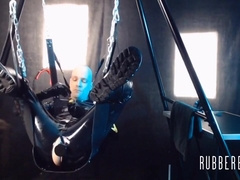 Pissing Hard In Rubber