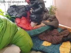 Daunenjacke, shiny jacket, gay punheta