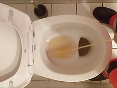 Pissing in work clothes