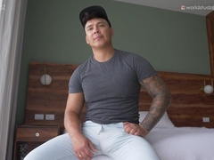 'Don't Rub Me, Satiate!' Phat-Dicked Stripper Zeus is Masturbated till the Last Glob // WorldStudZ
