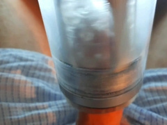 The dude strenuously ended from a rotating masturbator