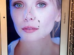 Elizabeth Olsen Facial Cum Tribute