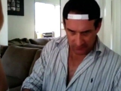 Sucking a neighbor's cock and he cums on my face 4