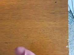 Cum shot at the desk