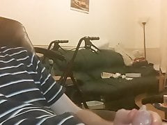 Trying to put a condom over my cock